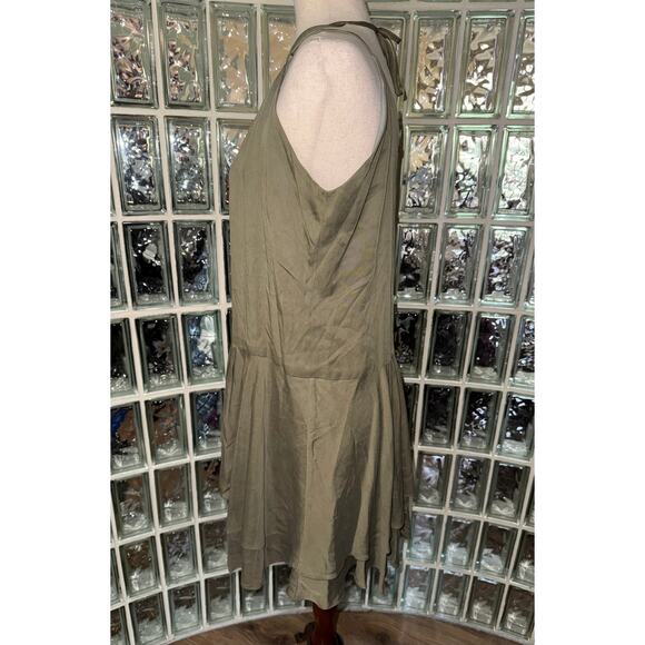 Anthropologie Hunter Bell New York Tencel Ruffle Taleri dress - size Large - OF - Picture 6 of 12